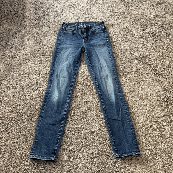 Eddie Bauer Denim - Eddie Bauer‎ Womens Slightly Curvy High Rise Fit Slim Straight Leg Jeans Size 2